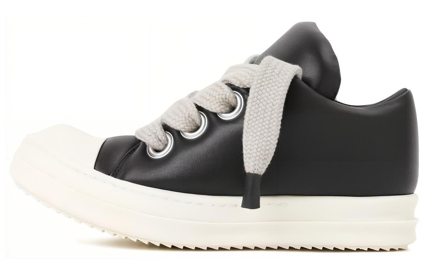 Женские кроссовки RICK OWENS с массивными шнурками черные