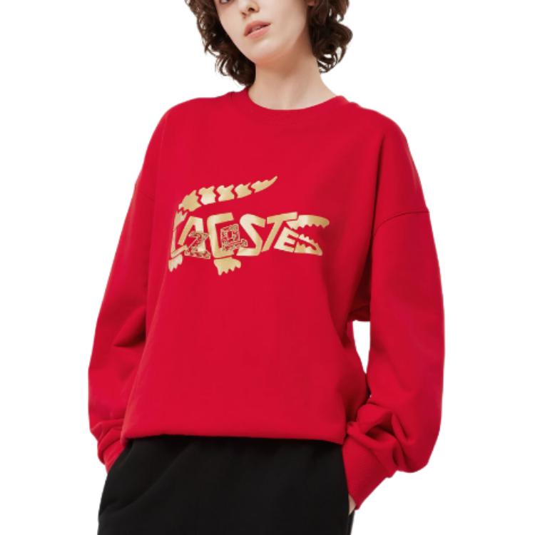 Свитшот LACOSTE Auspicious Snake New Year, красный — фото 3