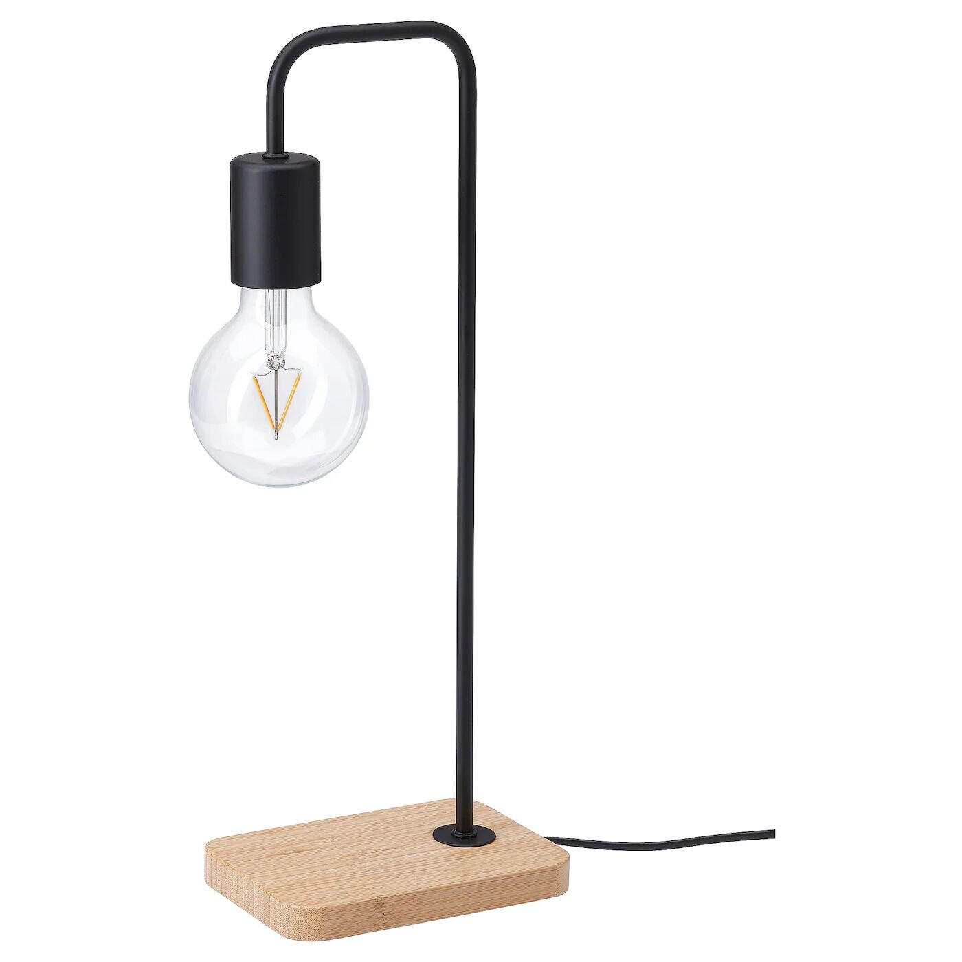 

Настольная лампа, черный/бамбук, TVÄRHAND IKEA