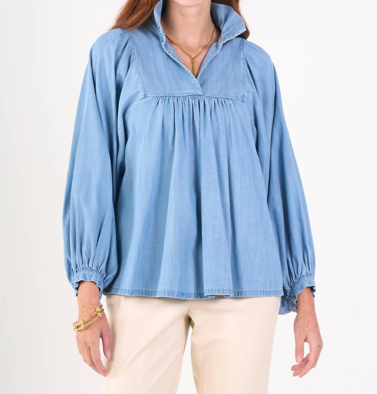

Топ Stella Chambray из денима Emily Mccarthy, Denim