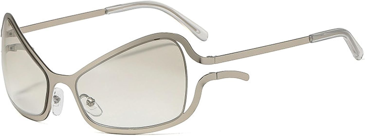 

Willochra Fashion Y2k Квадратные металлические солнцезащитные очки для женщин, модные, роскошные, дизайнерские, для мужчин, в стиле панк, для путешествий и вождения, с защитой от УФ-излучения UV400, C5