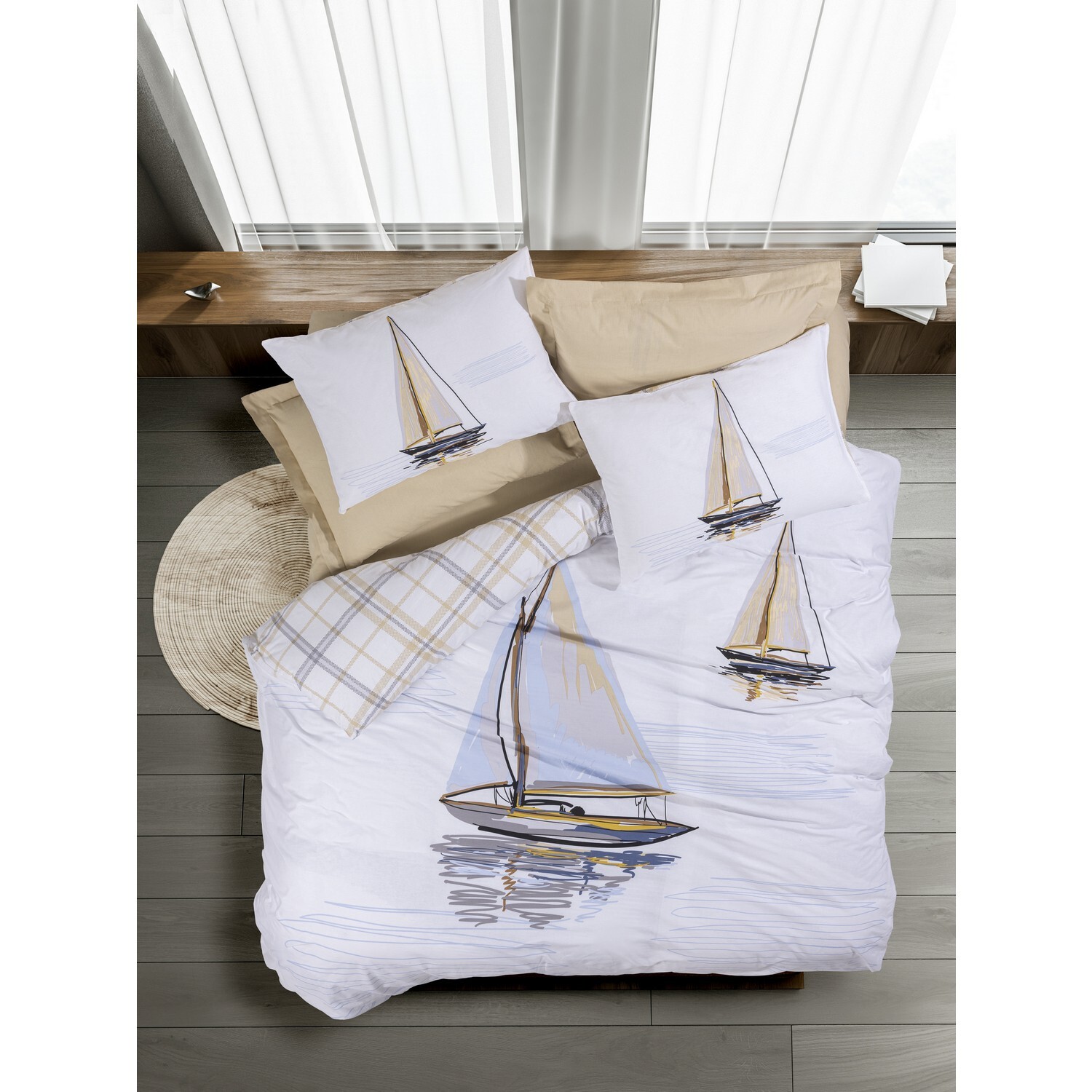 

Комплект постельного белья Cotton Box Maritime Single Wind Beige