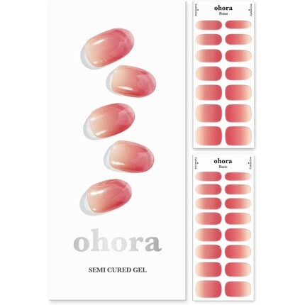 Полуотвержденные гелевые полоски для ногтей ohora N Basic Nails № 1 — работают с любыми лампами салонного качества, долговечны, легко наносятся и удаляются — в комплект входят 2 подготовительные подушечки, пилочка для ногтей и деревянная палочка