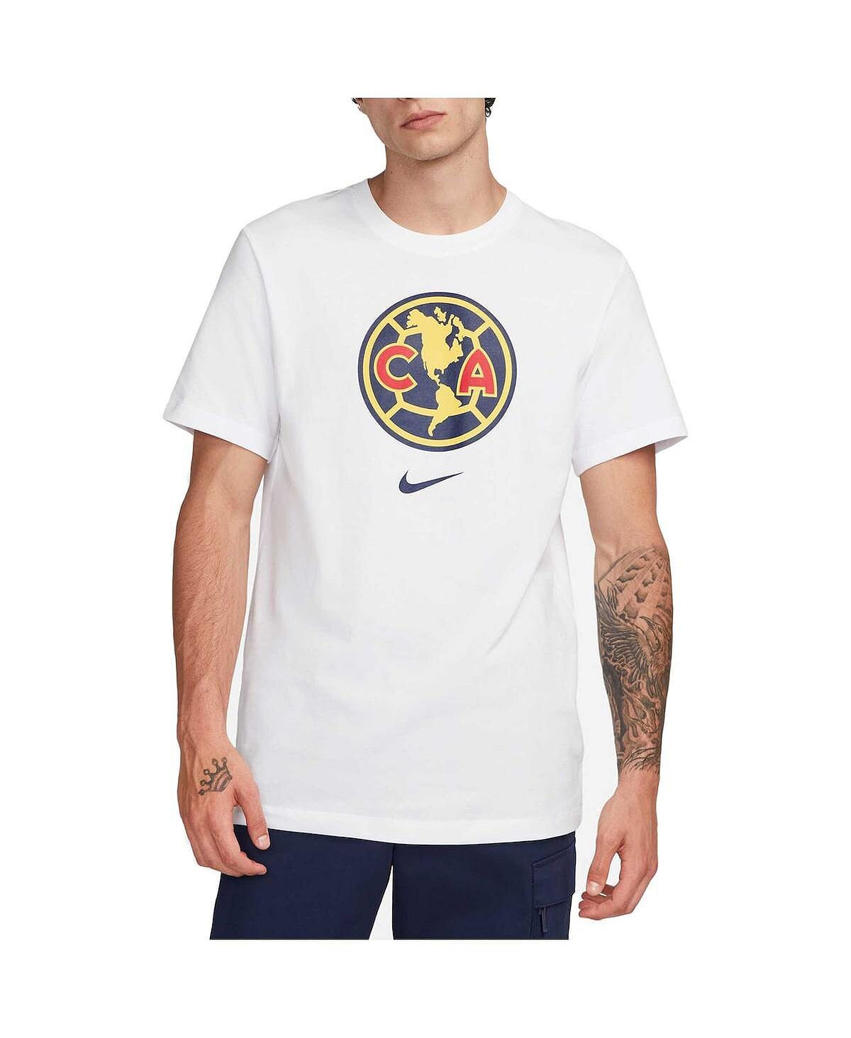 

Мужская белая футболка Club America Crest Nike, Белый, Мужская белая футболка Club America Crest Nike