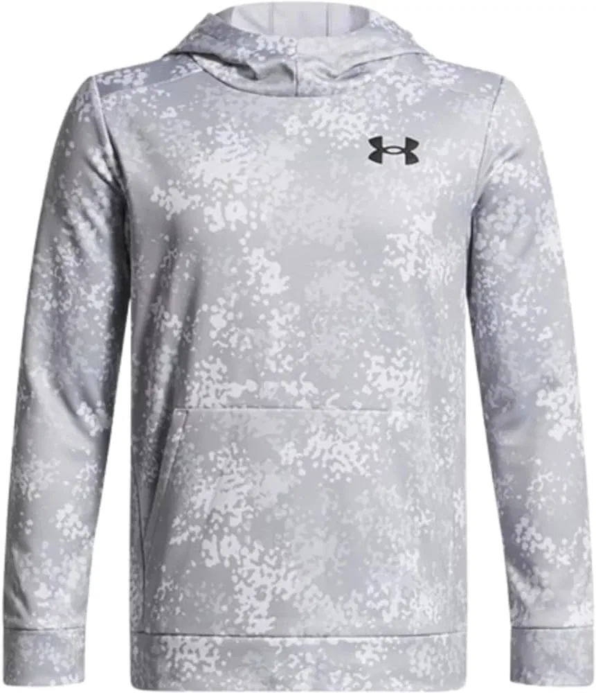 Детская флисовая толстовка Under Armour с принтом Under Armour, Mod Gray/Black
