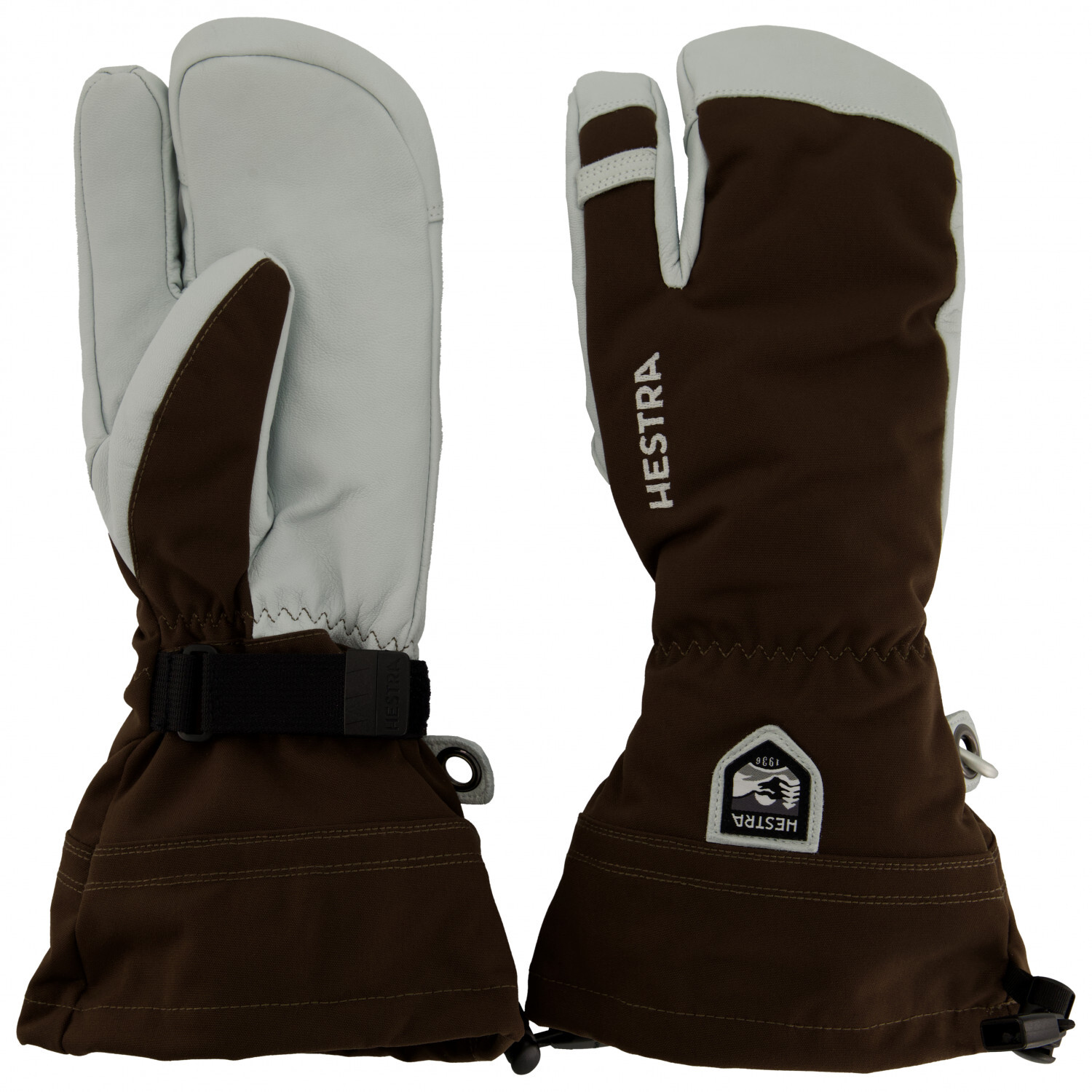 

Перчатки Hestra Army Leather Heli Ski 3 Finger, цвет Espresso