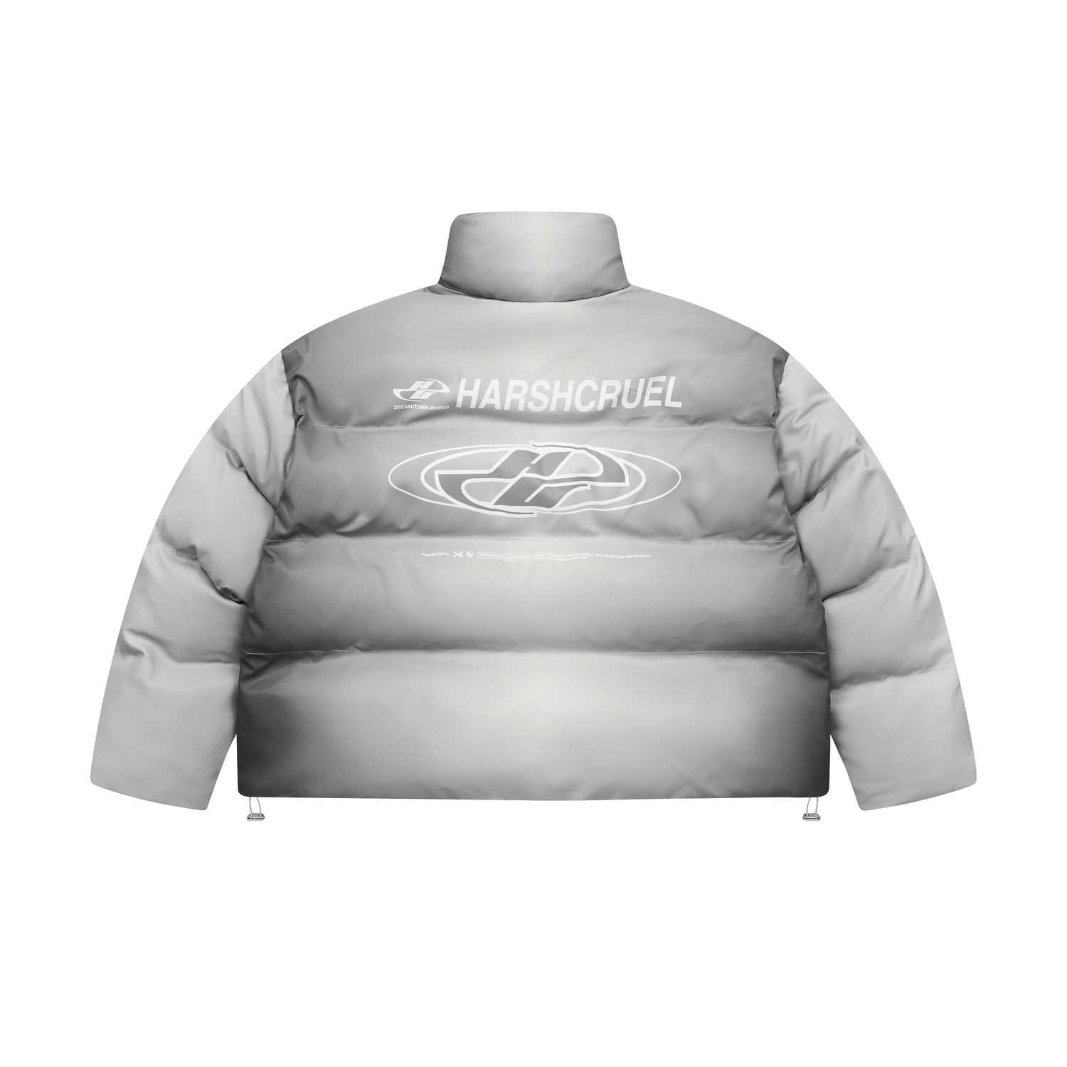 

HARSH AND CRUEL Пуховик унисекс серый, Gray