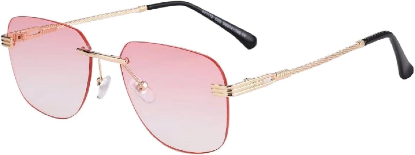 

Солнцезащитные очки с защитой от УФ-излучения UV400 | Маленькие без оправы, серый градиент | Для женщин и мужчин, для занятий спортом на открытом воздухе и вождения LXLHWN, Gradient Pink