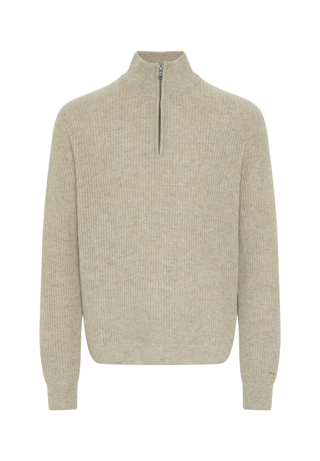 

Вязаный свитер с воротником стойкой и молнией POLO SYLT, цвет Oxford Tan Melange