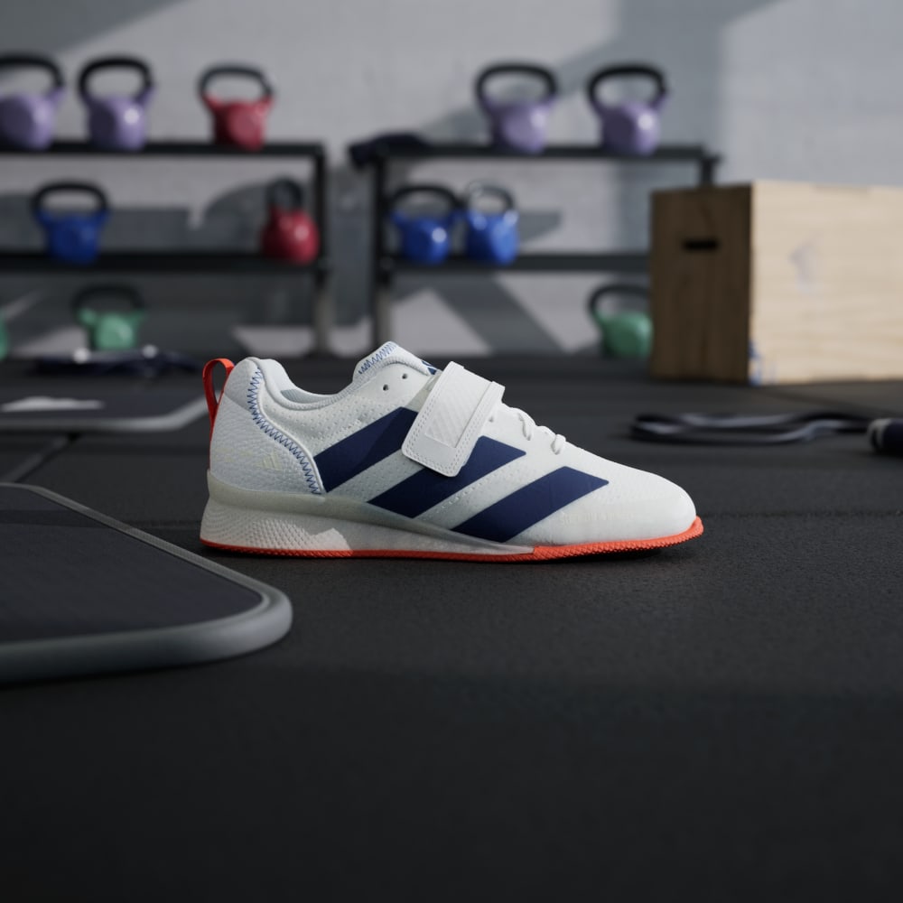 Кроссовки Adidas Adipower Weightlifting 3 Shoes, цвет Cloud White/Dark Blue/Royal Blue — фото 2