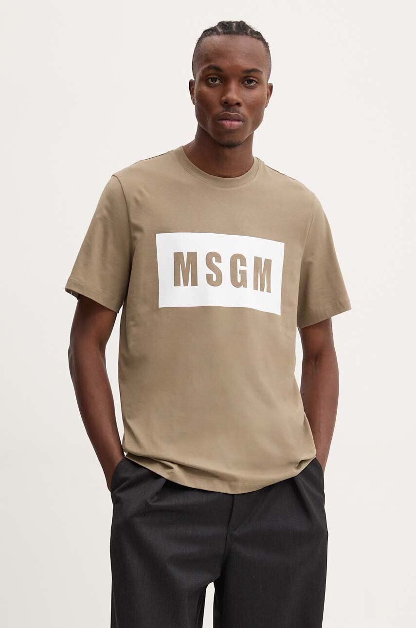 

Хлопковая футболка MSGM, зеленый