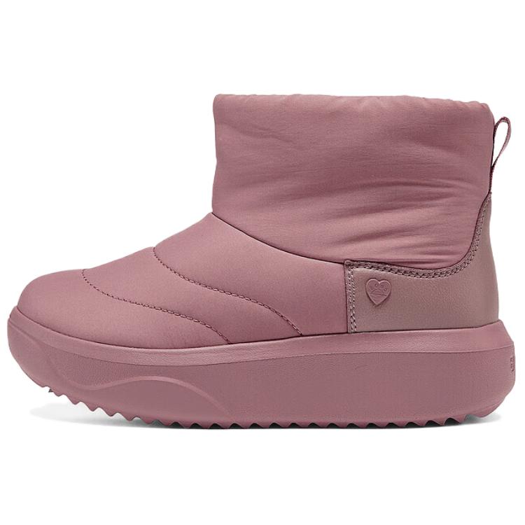 Зимние ботинки женские Skechers короткие стеганые, розовый