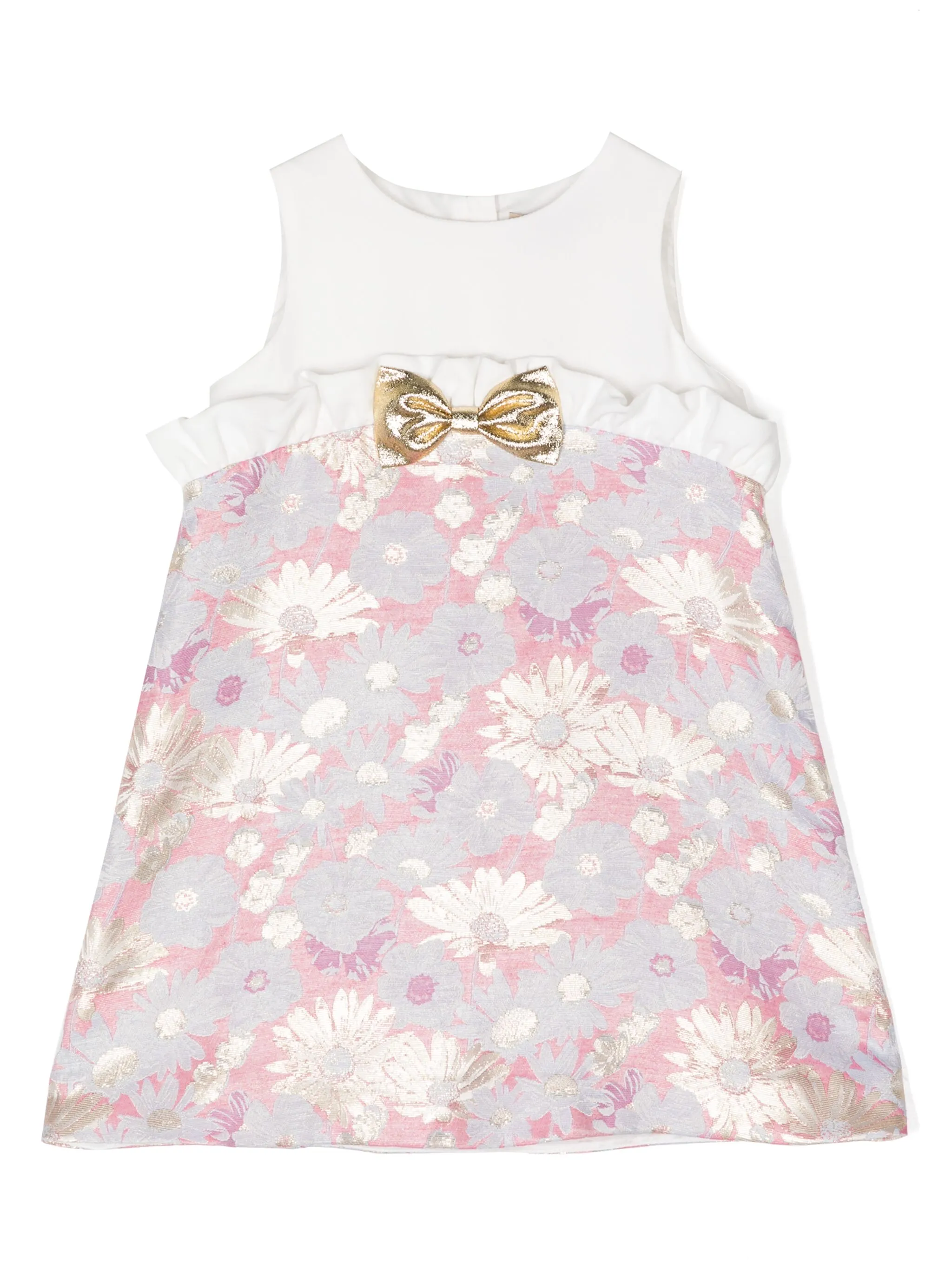 

Платье с цветочным принтом и бантом Hucklebones London, розовый