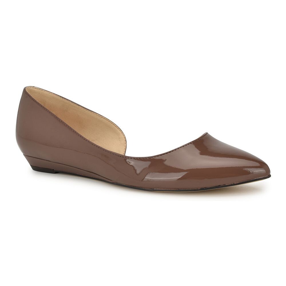 

Женские туфли на плоской подошве Nine West Saige D'Orsay, цвет Medium Brown Patent