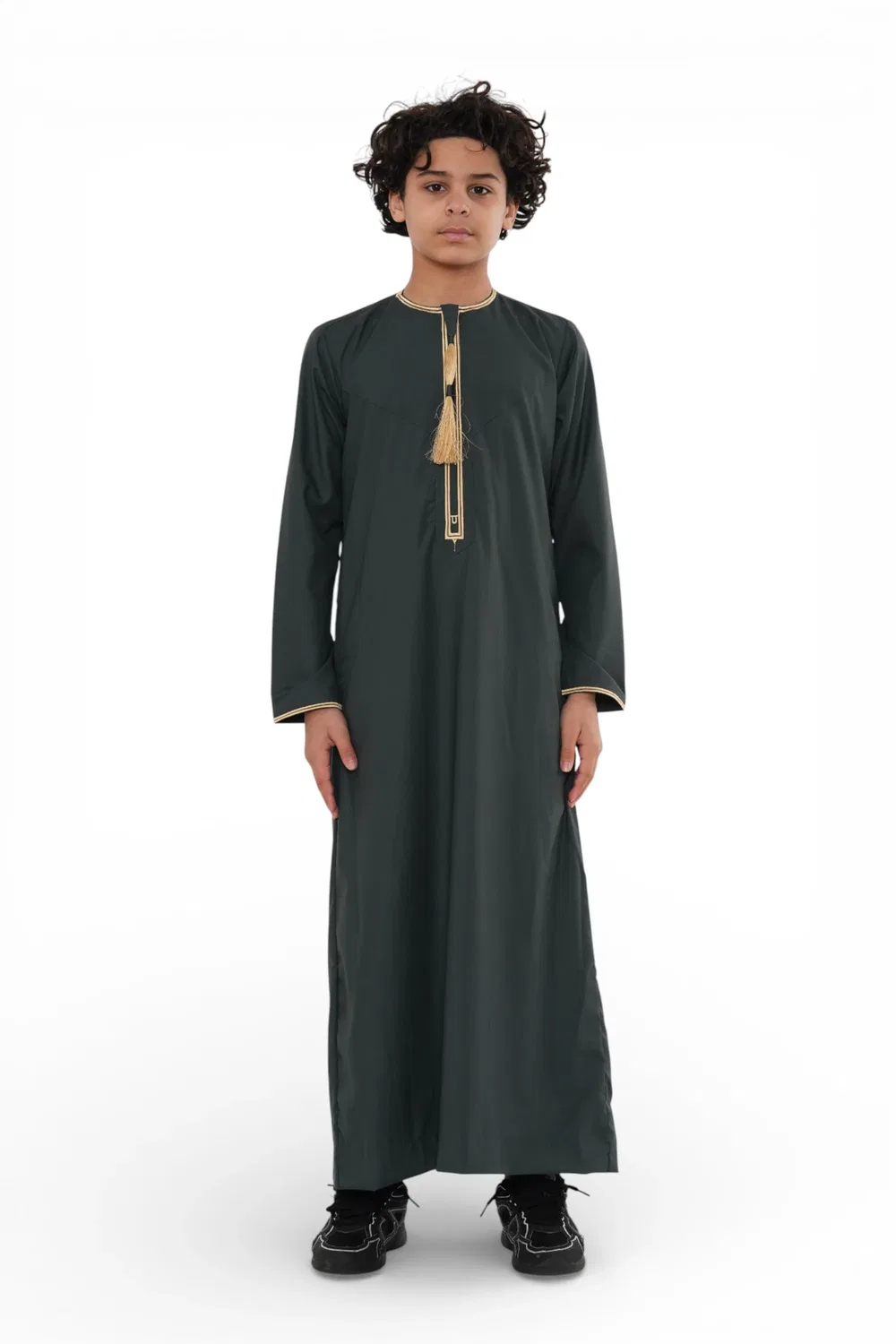 Arabic Thobes Детский халат для мальчиков Рамадан, зеленый марокканский халат Тобе, Эмиратский Ид Джубба - TT-003