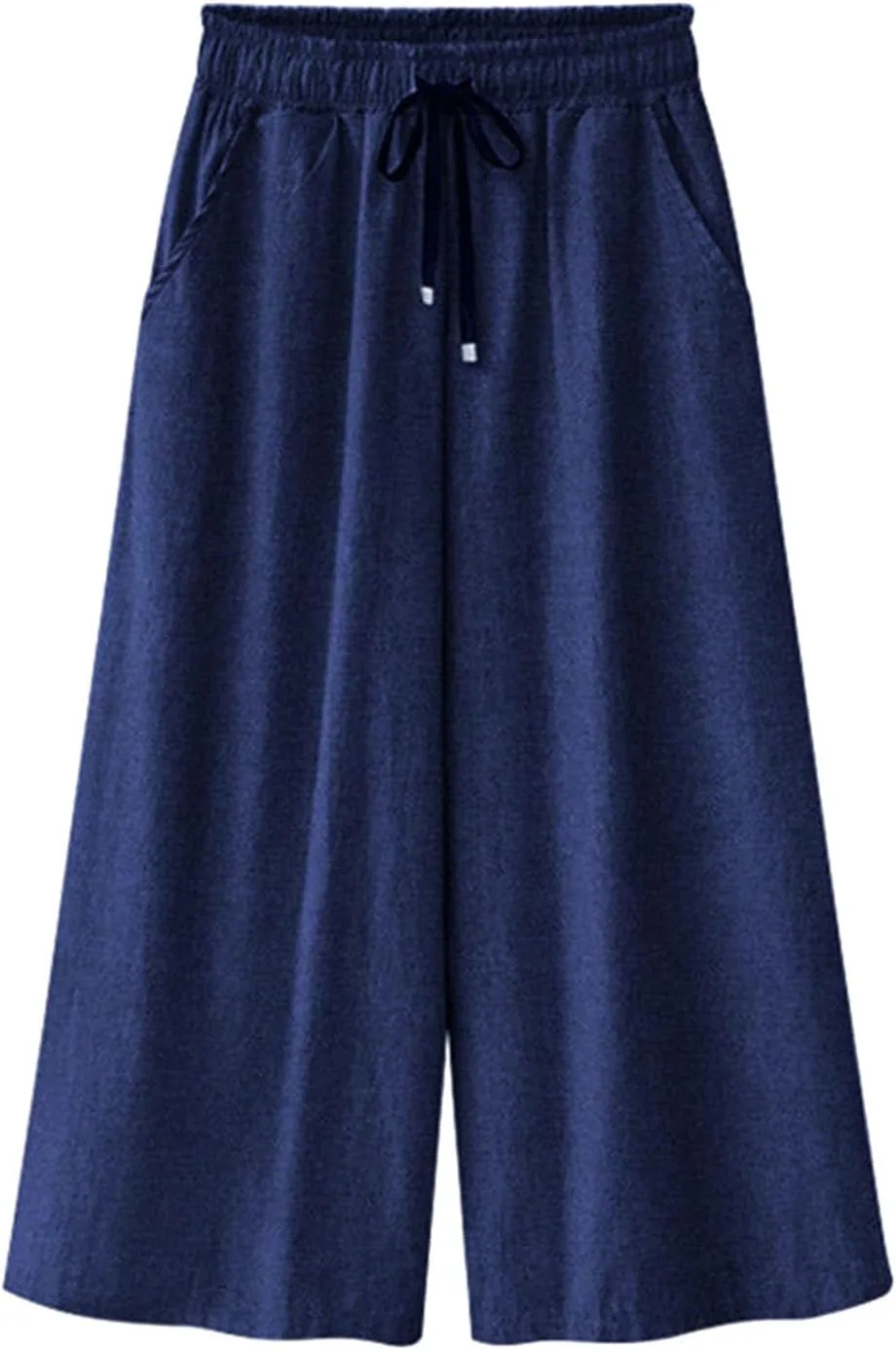 

FZYLQY женские брюки-капри с эластичным поясом и широкими штанинами