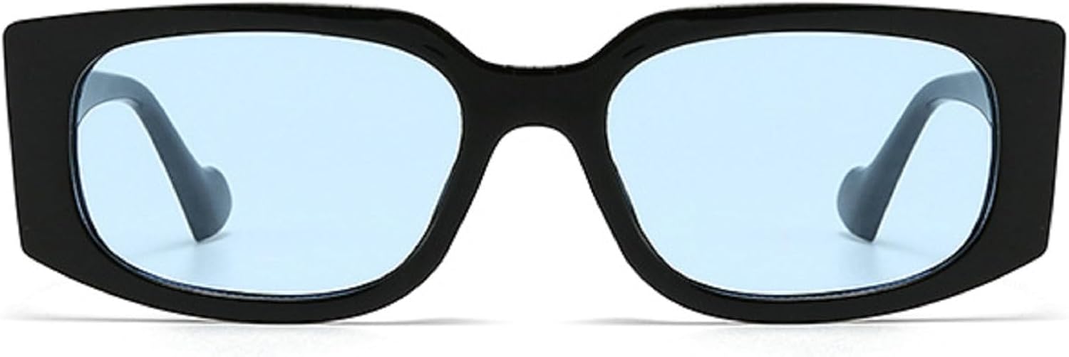 

Ретро прямоугольные солнцезащитные очки для женщин, модные очки с леопардовым принтом, цвет шампанского, модные овальные солнцезащитные очки с защитой от УФ-излучения UV400 mincl, Blue