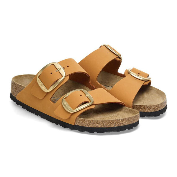 Тапочки arizona big buckle nubuck leather narrow fit sandals 'burnt orange' Birkenstock, оранжевый — фото 2