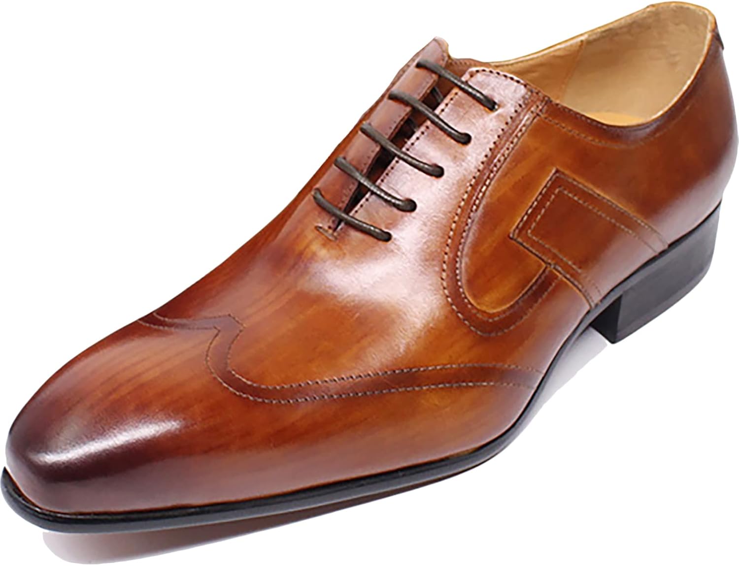 

Мужские свадебные туфли-дерби Wingtip, деловой повседневный стиль, шнуровка, формальные оксфорды, классические броги, черные, размер 45 Generic