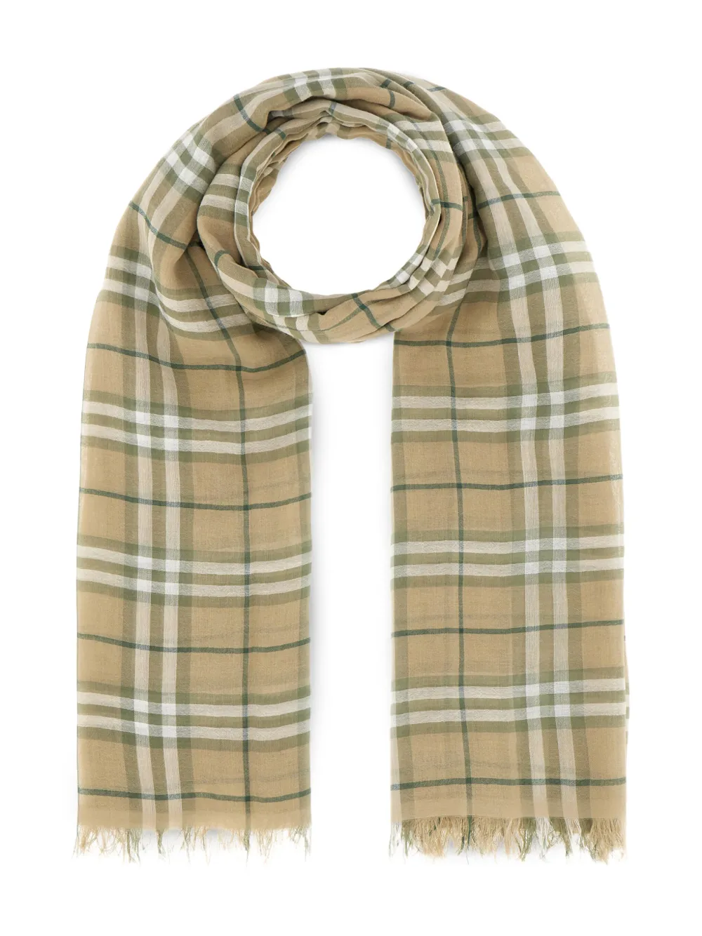 

Шарф в клетку BURBERRY, нейтральный
