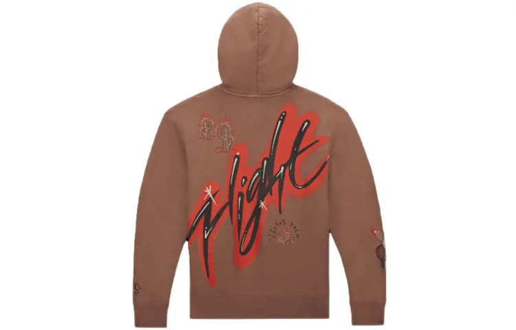 Толстовка Travis Scott X Flight Graphic Jordan, коричневый — фото 3