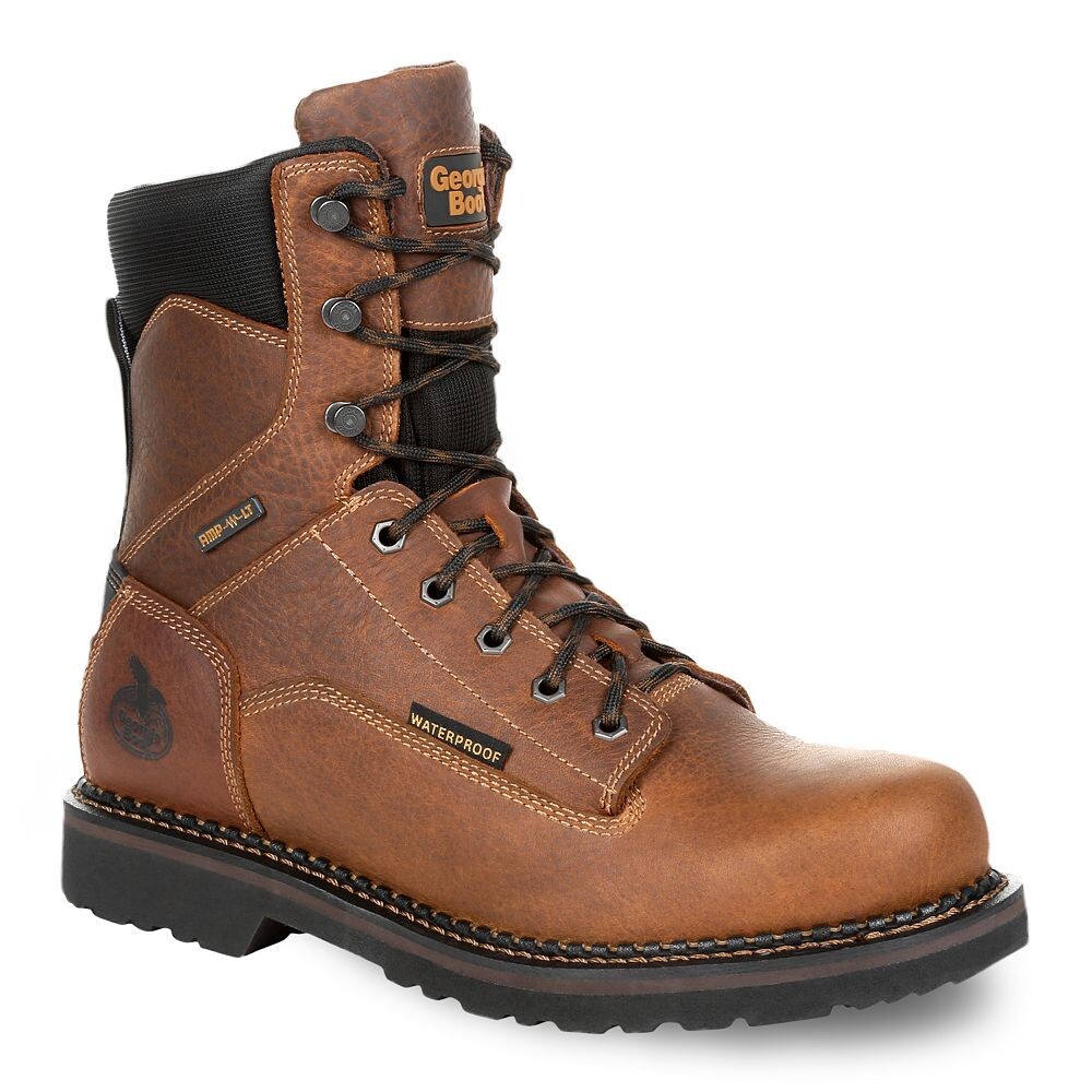 

Georgia Boots Мужские 8-дюймовые водонепроницаемые рабочие ботинки Georgia Giant Revamp, коричневый