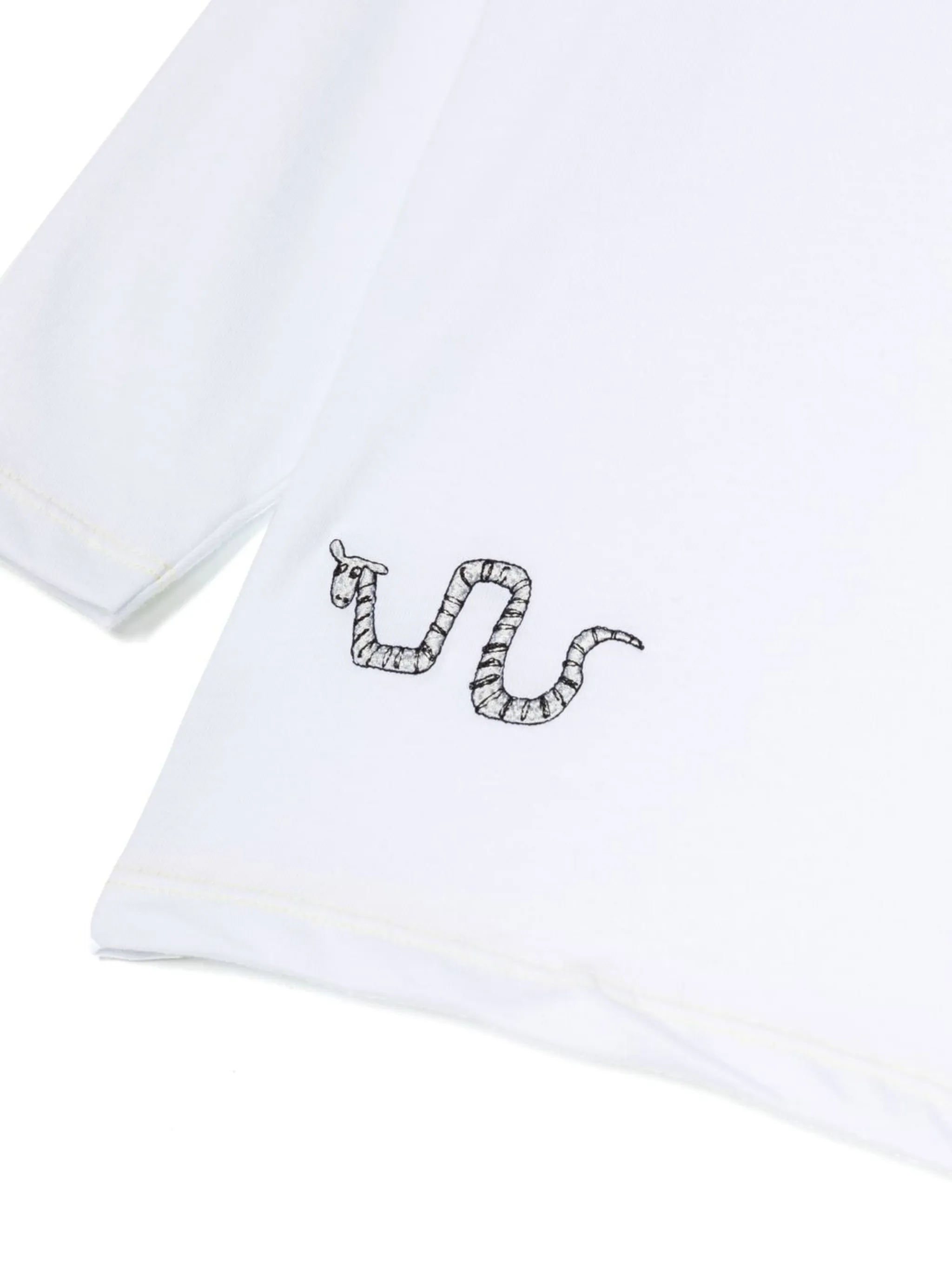 Футболка с длинным рукавом и вышитым рисунком Kindred, белый — фото 3