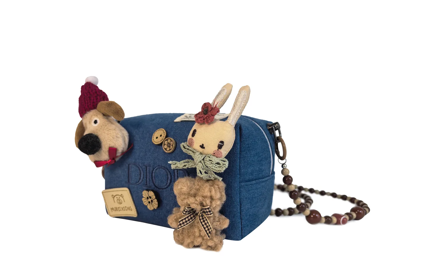 Индивидуальная косметичка Artful, Hugging Toy House, детство, кукла, веселье, милая, повседневная кэжуал, деним DIOR, Hugging Toy House-Box — фото 3