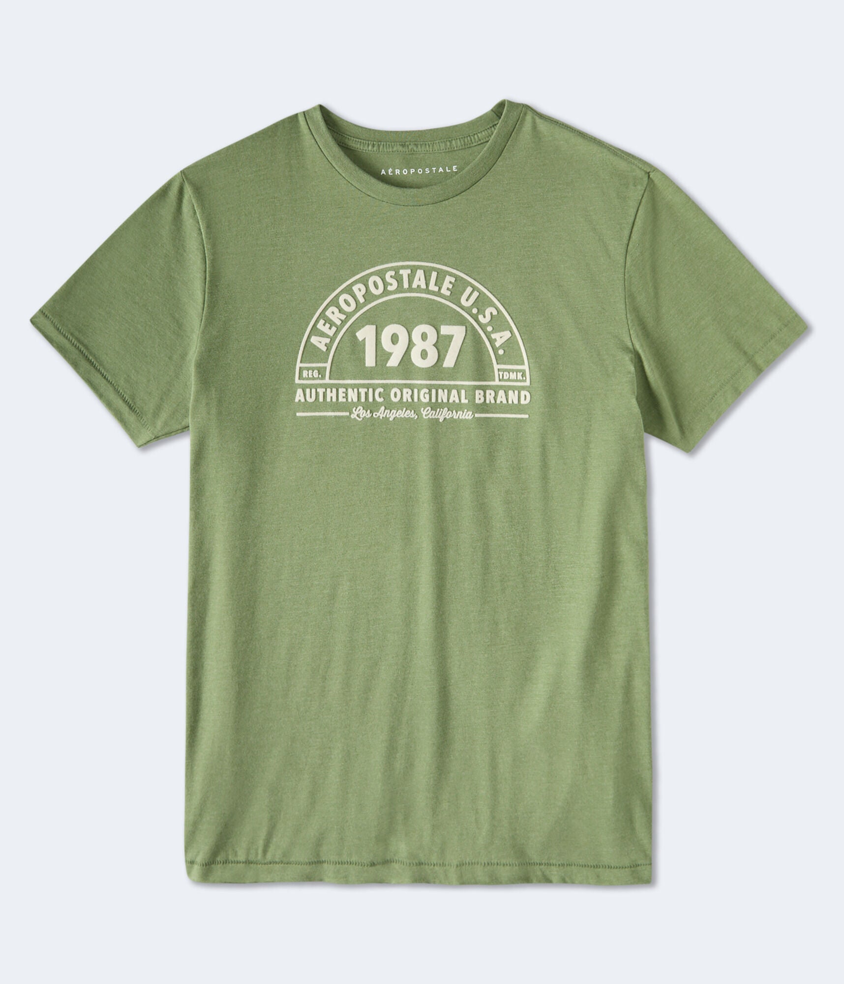 

Футболка Aeropostale 1987 Arch с флокированным рисунком, оливковый