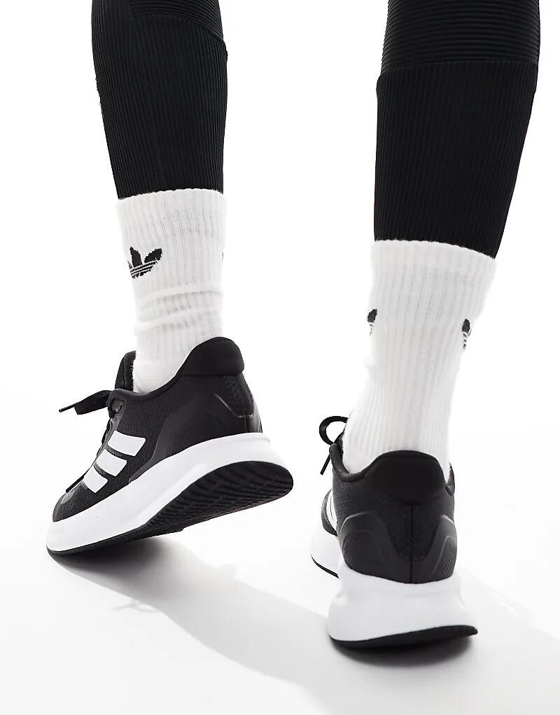 Кроссовки adidas Running RunFalcon черного и белого цвета adidas performance — фото 3