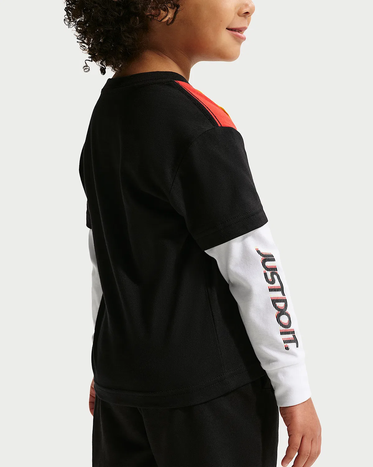 Детская футболка Toddler Victory Lap Twofer T-Shirt Nike Sportswear, Black — фото 2