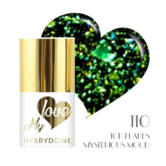 

Гибридный лак для ногтей Mylove UV/Led 110 Top Flakes Mysterious Mood, SUNFLOWER