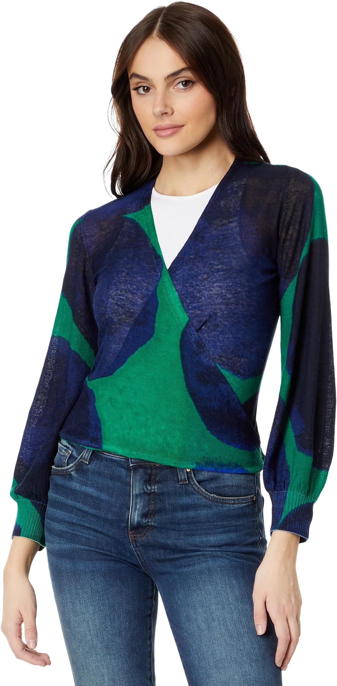 

Свитер NIC+ZOE Ocean Dot 4-Way Cardy, цвет Green Multi
