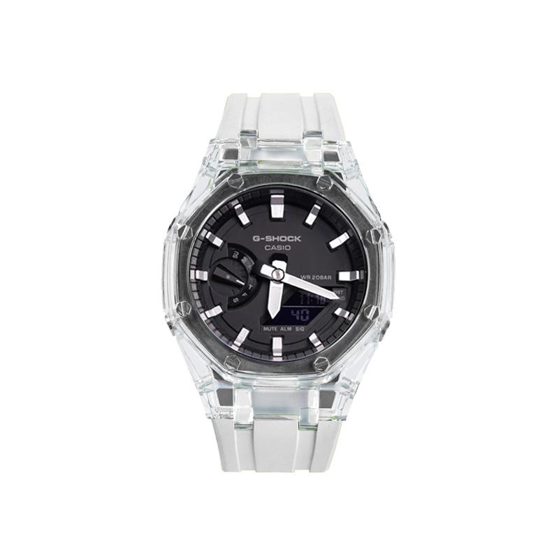 

Ретрофутболка CASIO с кварцевым механизмом и ремешком из фторэластомера, унисекс, черный циферблат