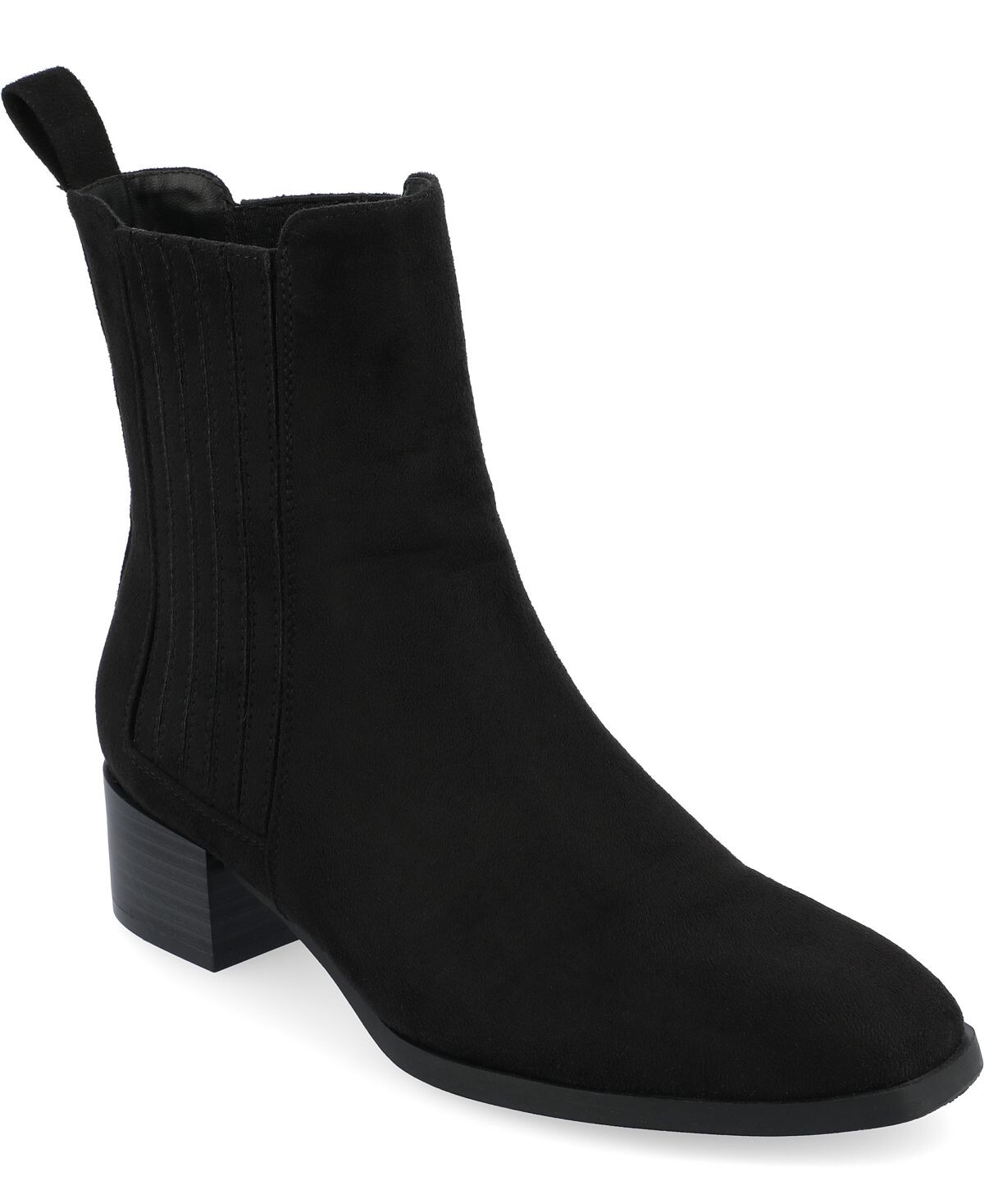 

Женские ботильоны «Челси» из пеноматериала Wrenley Tru Comfort с квадратным носком Journee Collection, черный