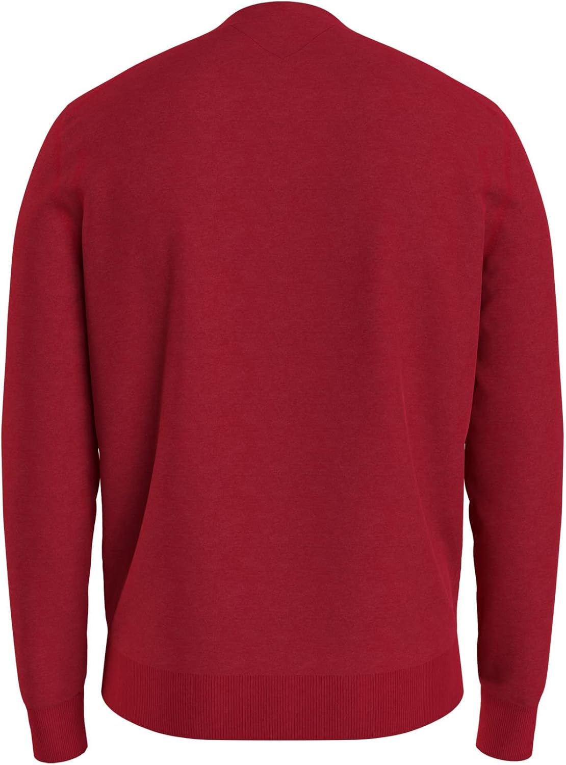 Мужской однотонный свитер с круглым вырезом Tommy Hilfiger, Haute Red — фото 4