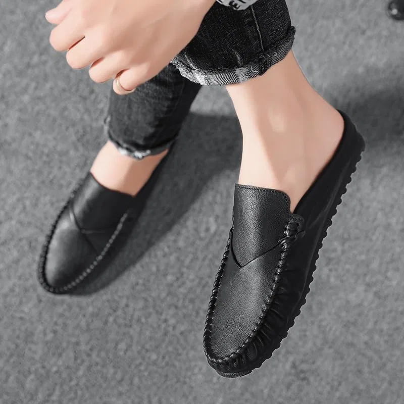 Лоферы мужские, кожа PU, Black SayfuR — фото 4