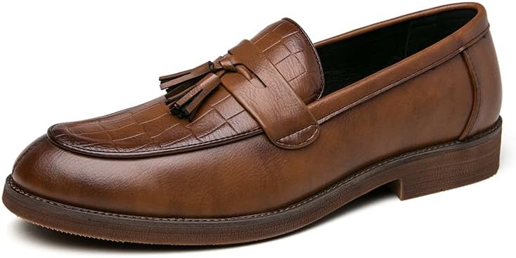 

Мужские кожаные туфли ручной работы SWZEC, модные и удобные лоферы-мокасины, коричневый