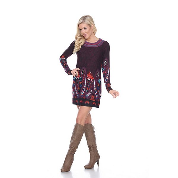 

Женское платье-свитер с вышивкой Wm Fashion, Purple