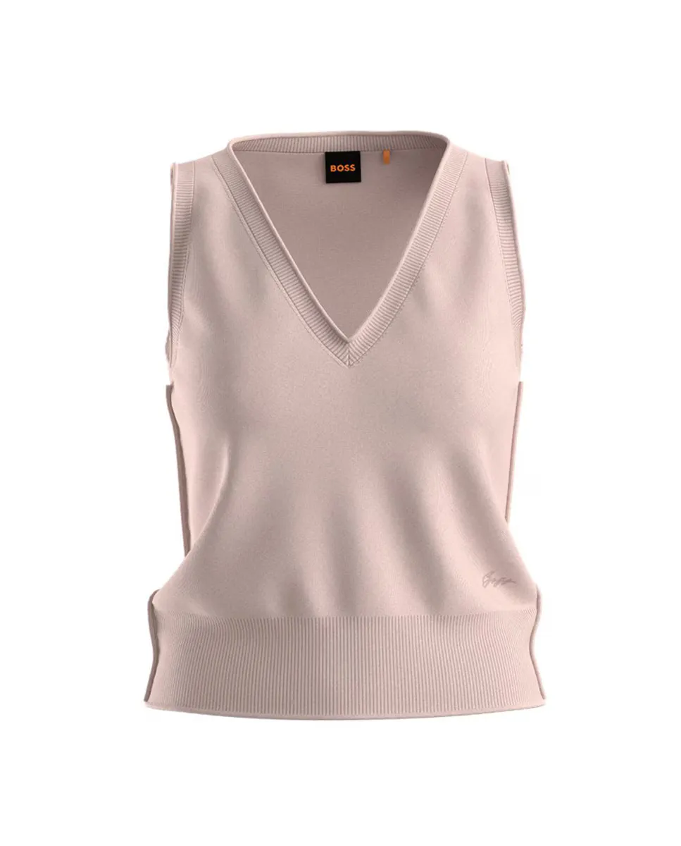 

Женский свитер с логотипом Boss Orange, цвет Rosa claro