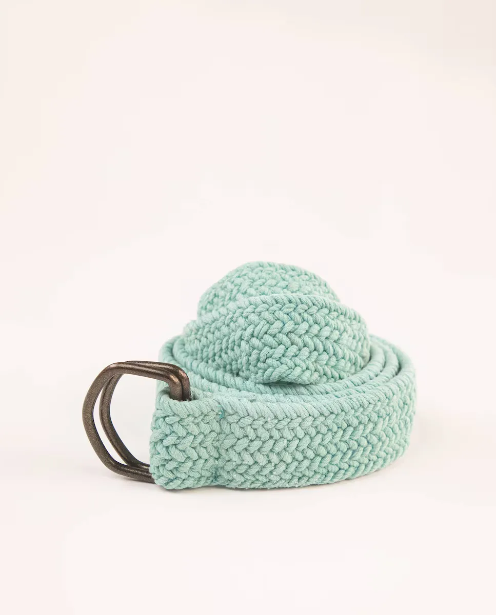 

Плетеный мужской ремень, вымытый El Ganso, зеленый