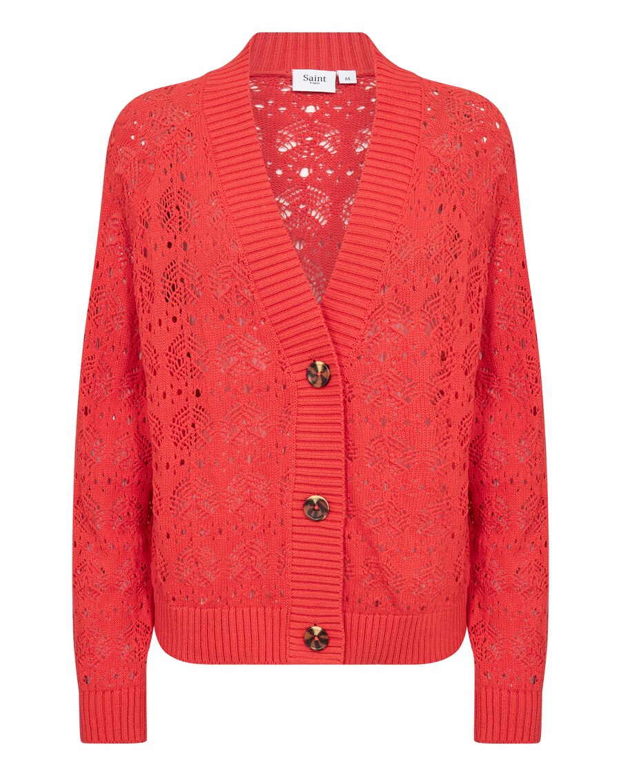 

Вязаный кардиган SAINT TROPEZ Juna, цвет Neon red