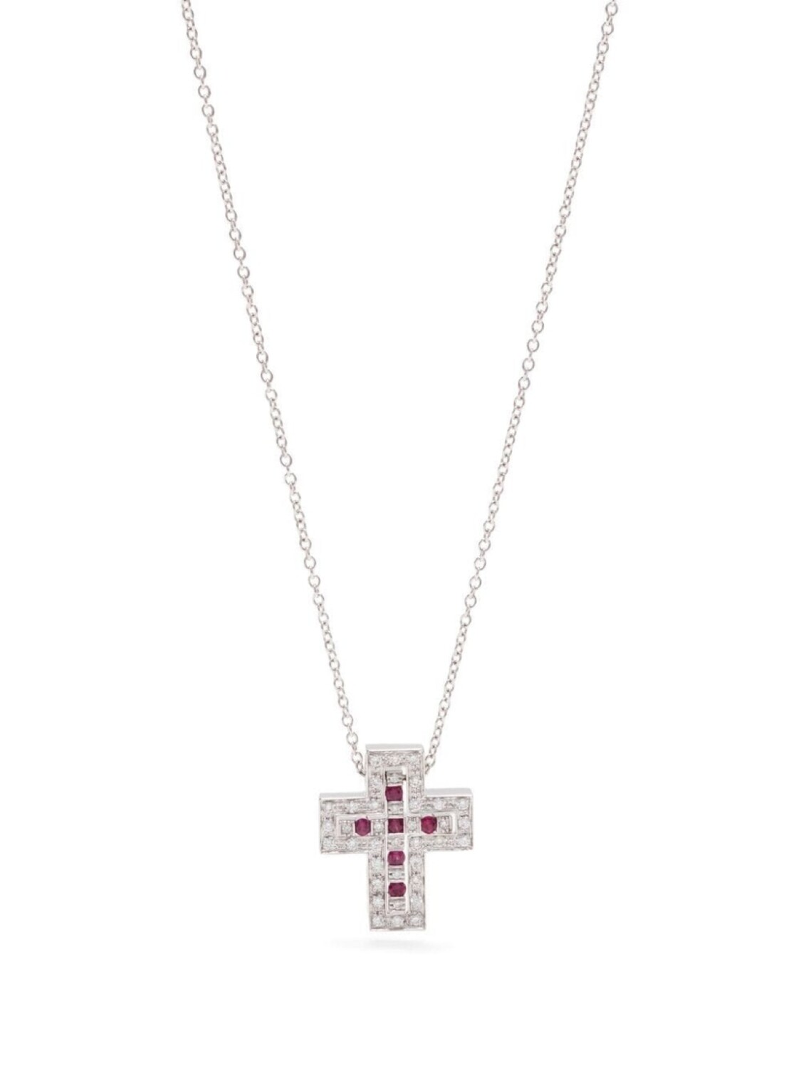

Колье Belle Époque из белого золота с бриллиантами Damiani, серебряный