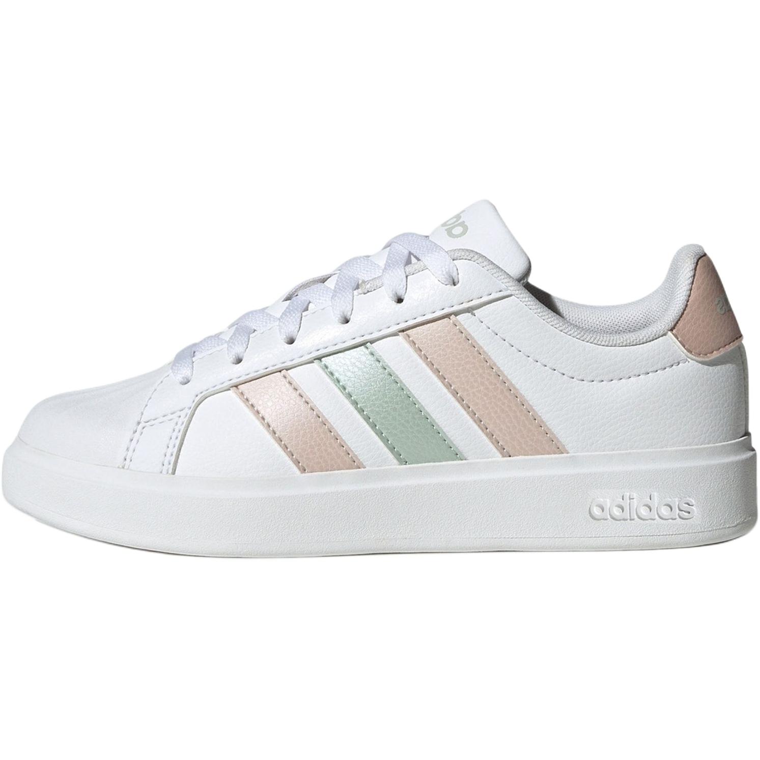 

Низкие детские кроссовки для скейтбординга Superstar Series для подростков Adidas, белый/розовый/зеленый