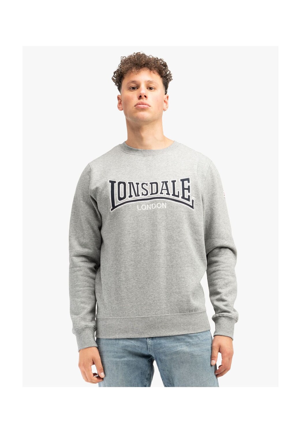 

Мужская толстовка с круглым вырезом приталенного кроя BERGER LP181 LONSDALE, цвет Marl Grey
