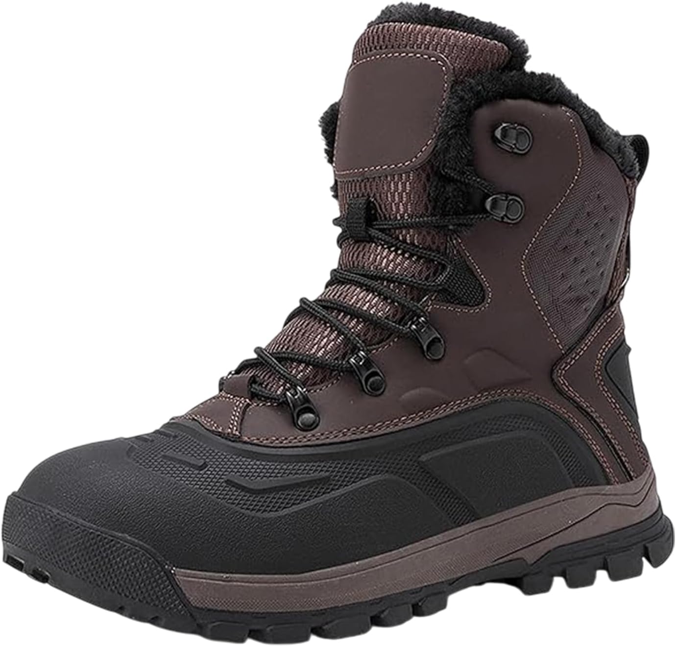 

Мужские водонепроницаемые утепленные зимние снегоступы, сапоги с меховой подкладкой для холодной погоды Generic, хаки