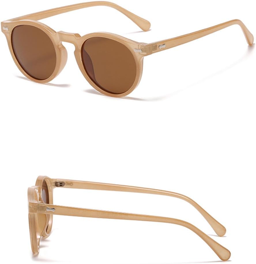 

Поляризованные круглые солнцезащитные очки с заклепками для мужчин и женщин, маленькая оправа, солнцезащитные очки Ocean для мужчин, винтажные, красочные очки VFDHN, 2