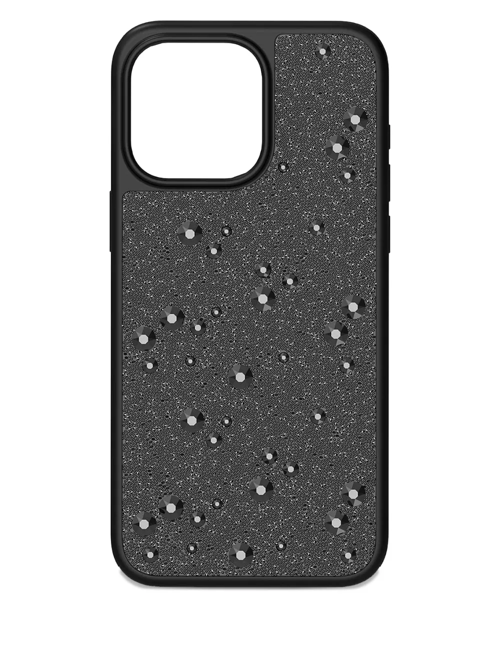 

Чехол для iPhone 16 Pro Max с заклепками Swarovski, черный