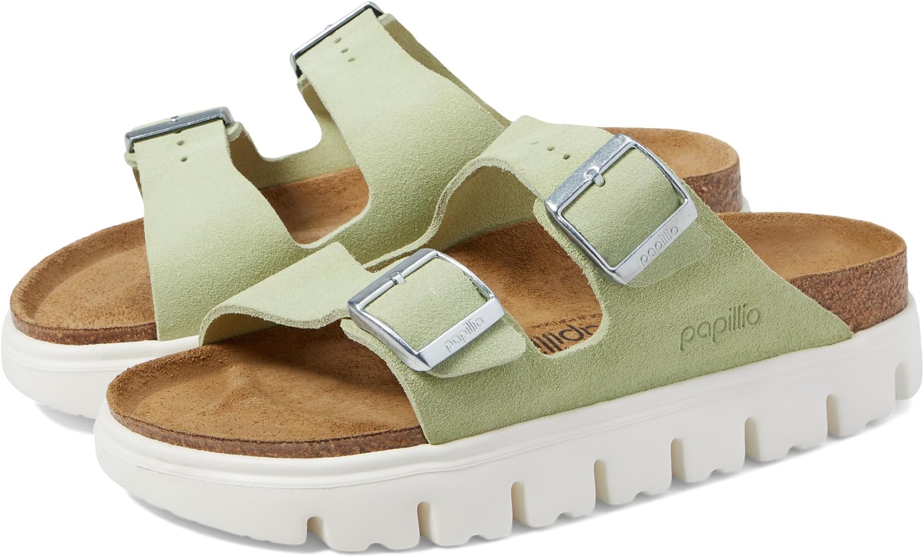 

Сандалии Birkenstock Papillio by Birkenstock Arizona Chunky Platform Sandal, цвет Faded Lime