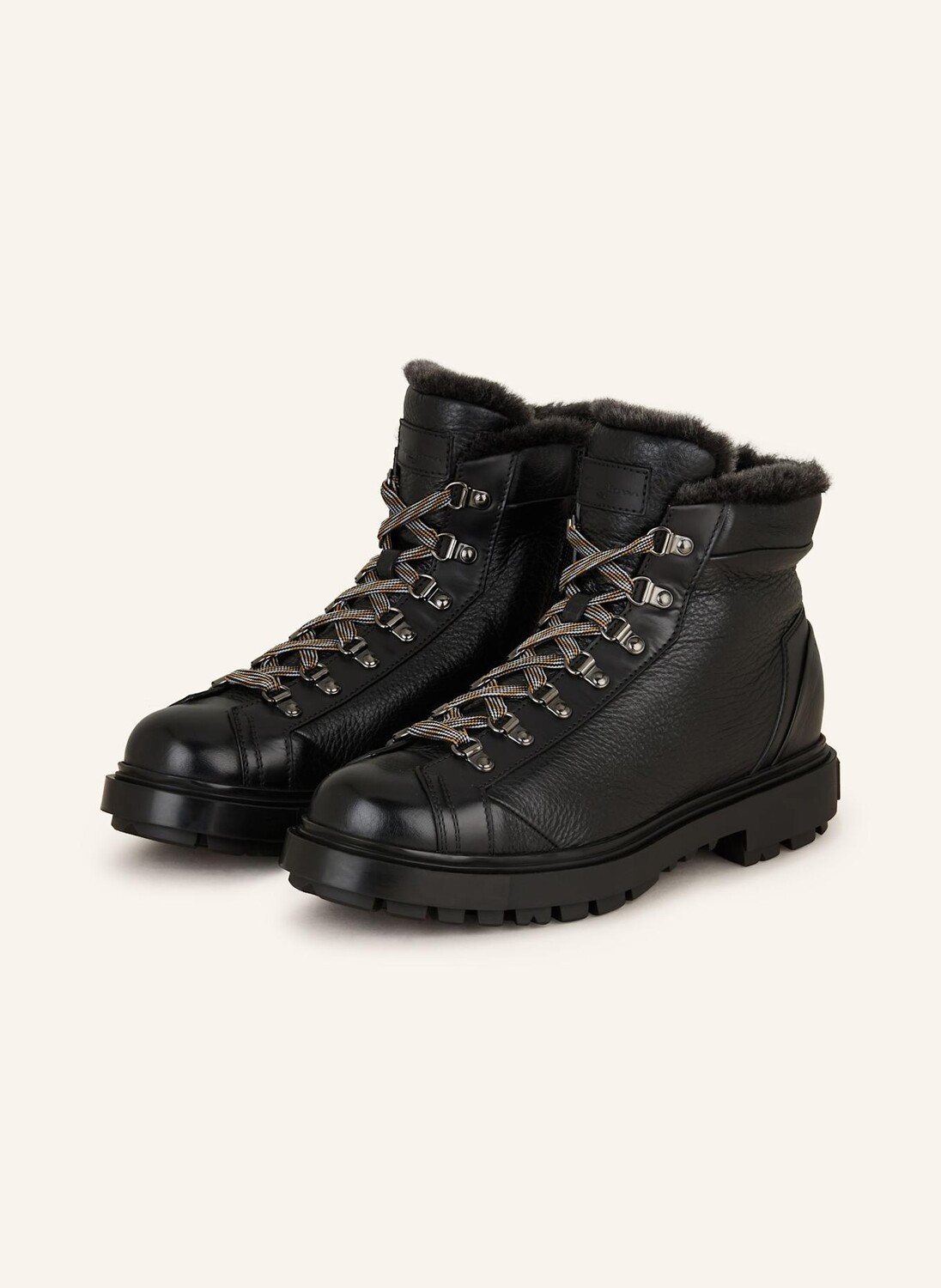 

Сапоги на шнуровке Фарах Santoni, черный